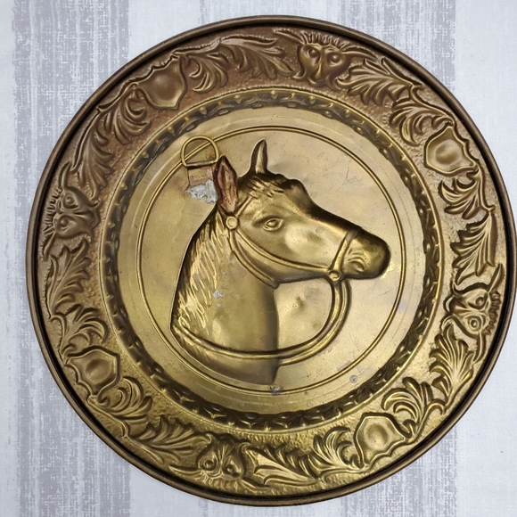 Vintage Brass Horse Wall Plate - A * - Picture 9 of 11